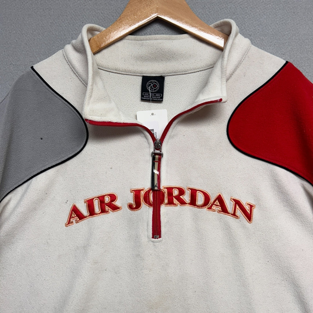 Vintage Nike Air Jordan Shirt Mens 2XL White Red 20th Anniversary French Terry