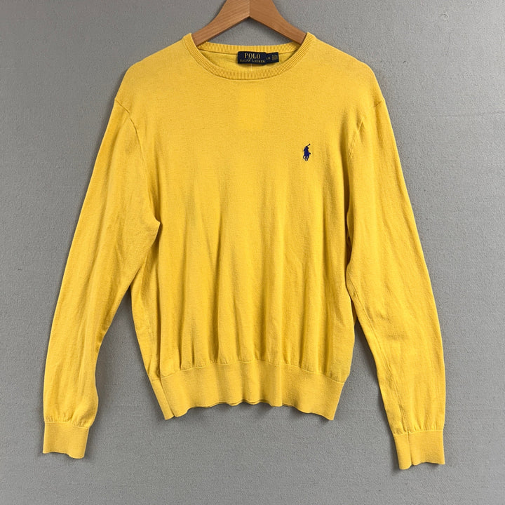 Polo Ralph Lauren Yellow Cotton Sweater Size Large