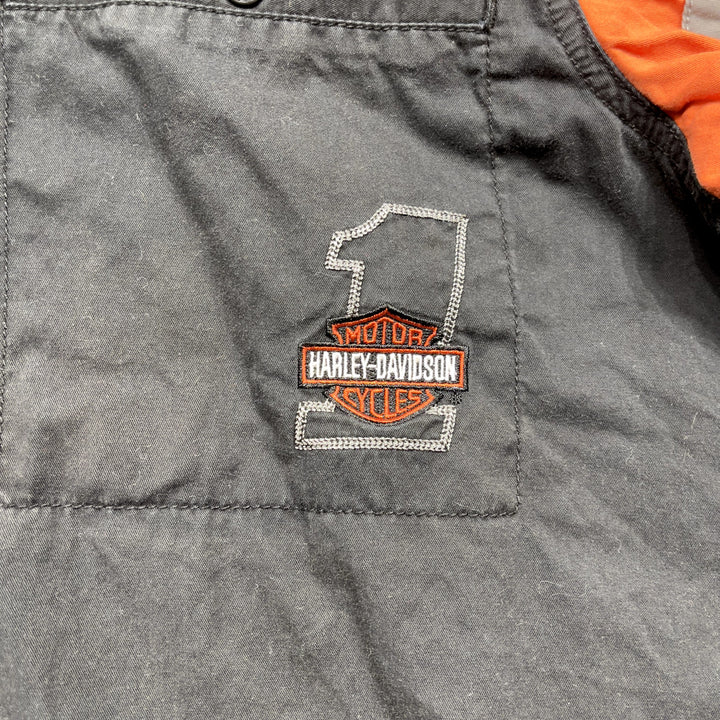 Vintage Harley Davidson Racing Embroidered Button Down Shirt Size Large