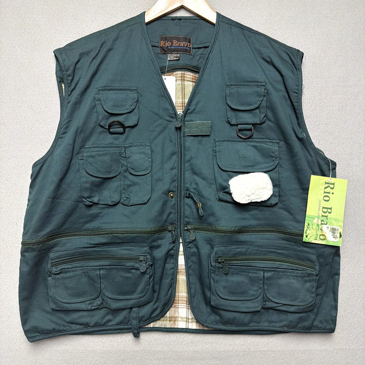 Vintage Rio Bravo Fly Fishing Green Vest Size XL