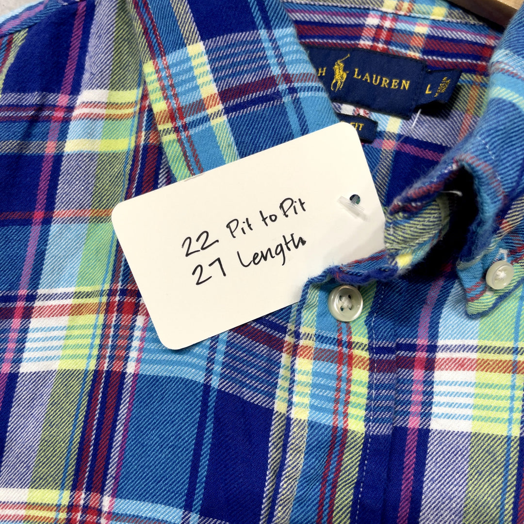 Polo Ralph Lauren Plaid button Down Shirt Size Large