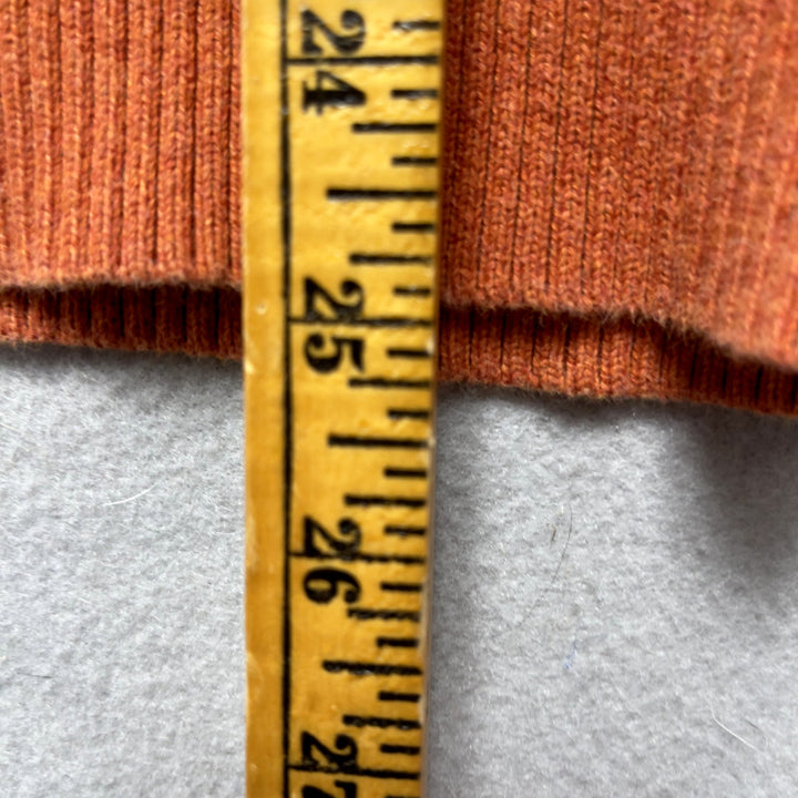 Men's Tommy Hilfiger Orange Striped 1/4 Zip Sweater Size Large