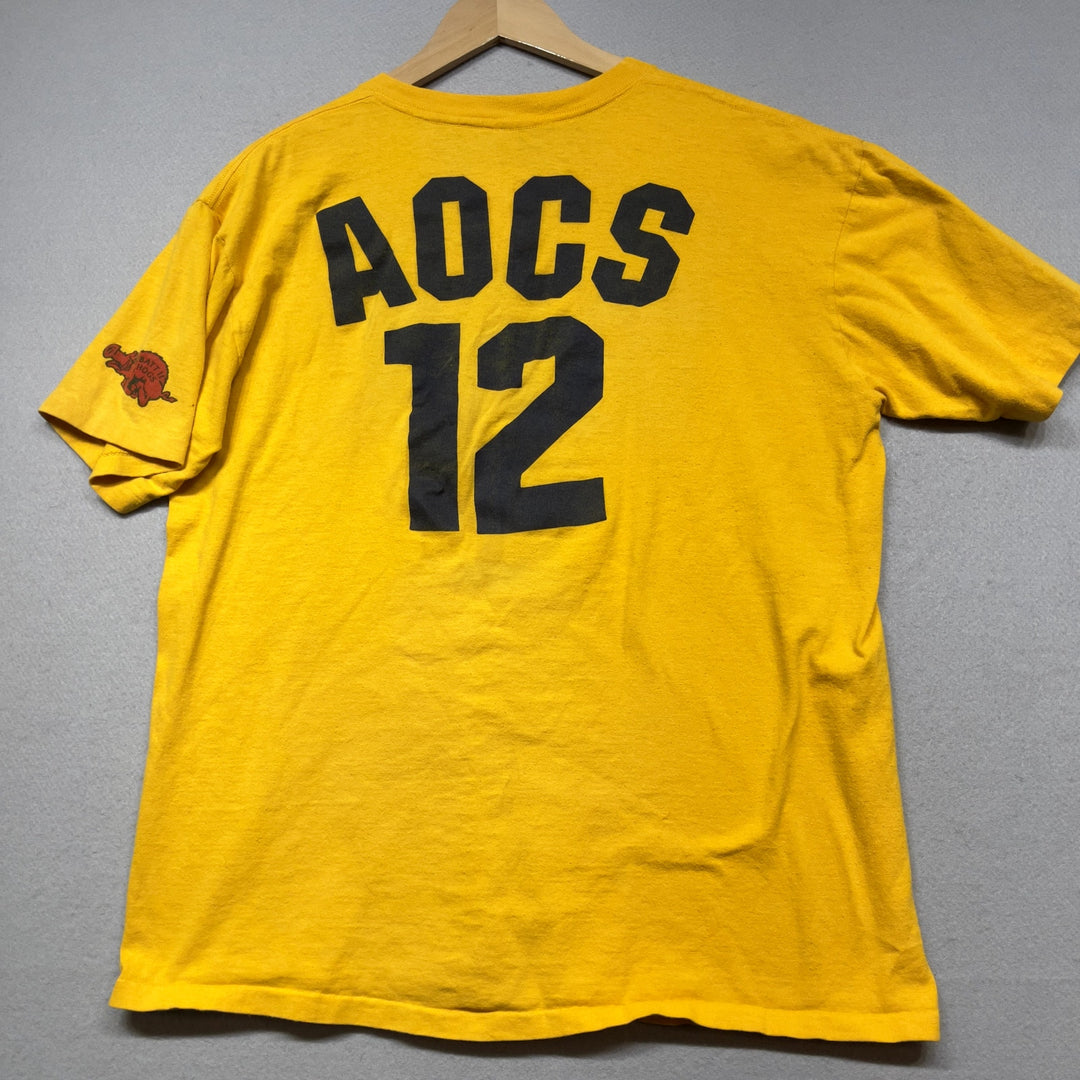 Vintage Arkansas Military AOCS Hogs T Shirt Size Large