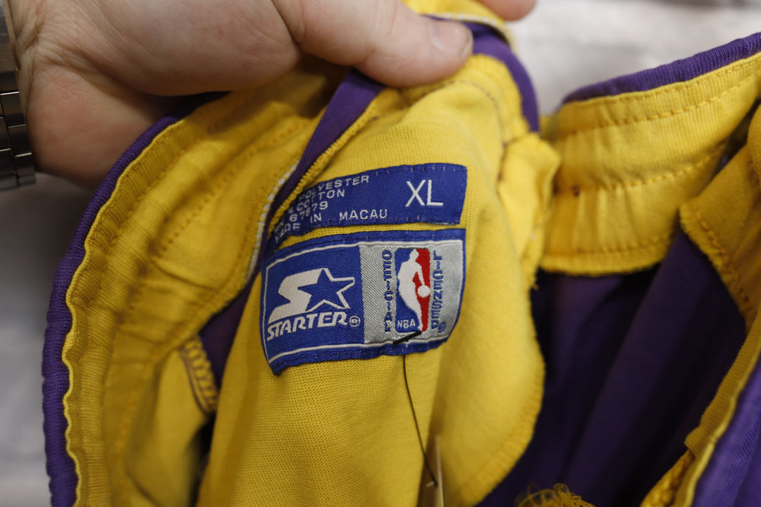 90s los angeles lakers starter shorts size xl