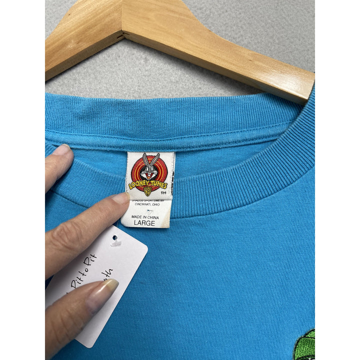 Vintage Looney Tunes Martian & Bugs Bunny Pocket Tee Large