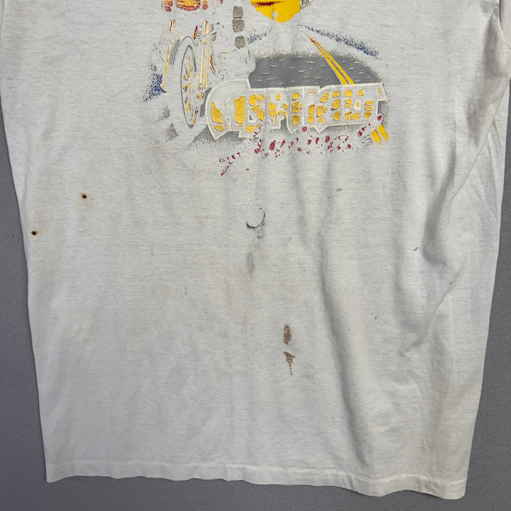 Vintage Thrashed Asphalt Animal Biker T Shirt Size Large