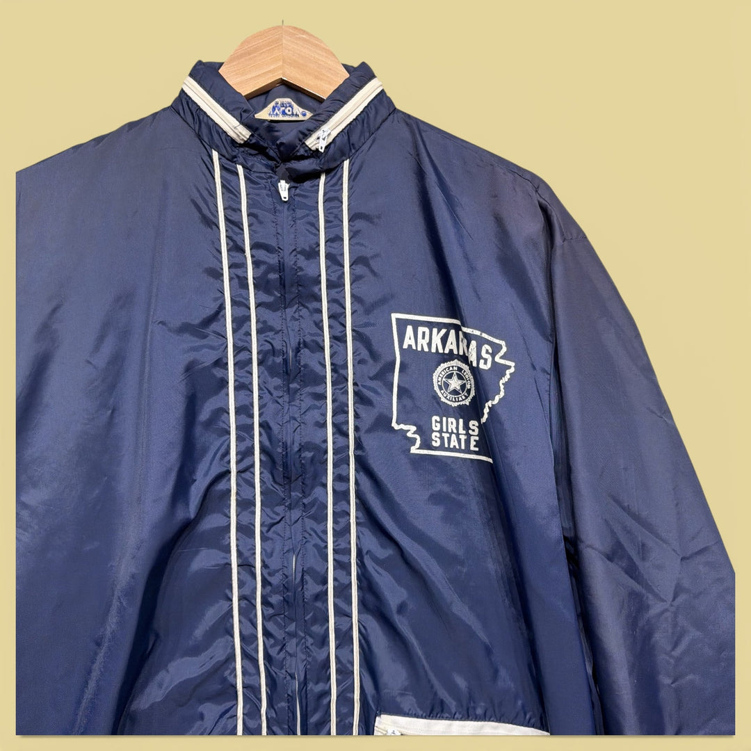 Vintage Arkansas Girls State 70s Windbreaker Jacket Size Large