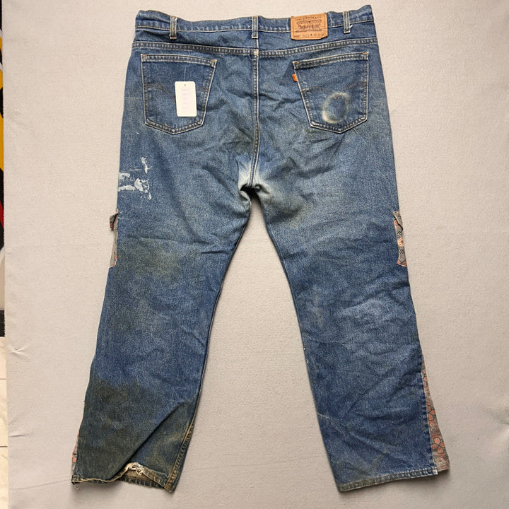 Vintage Levi's Custom Flared 505 Western Jeans Size 42x30