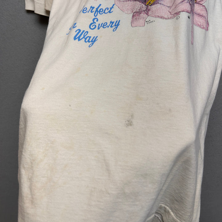 Vintage 90's Kitten Perfect in Every Way Cat Distressed Shirt XL
