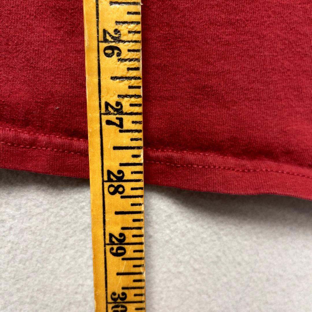 Men's Red Fruit of The Loom Sleeves T Shirt Size XL
