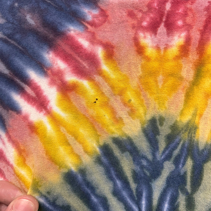 Y2K Silver Dollar City Wildfire Roller Coaster Tie Dye Long Sleeve Shirt Large