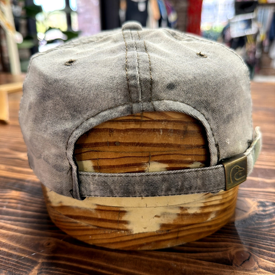 Vintage Distressed Ducks Unlimited Camo Strap Back Hat