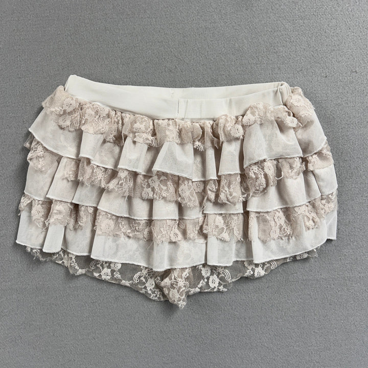 Women's Ruffled Lace Shorts Size Medium