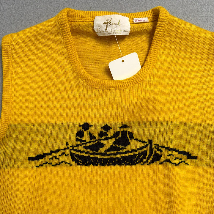 Vintage Tami Row Boat Sweater Vest Size Small