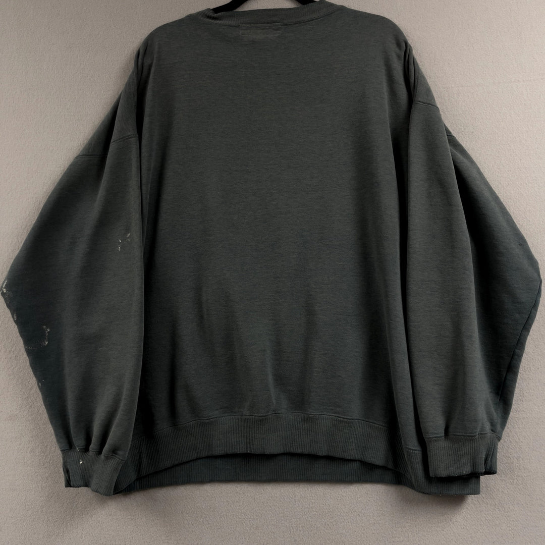 Vintage 90's Big Dog Embroidered Green Sweatshirt Size 3XL