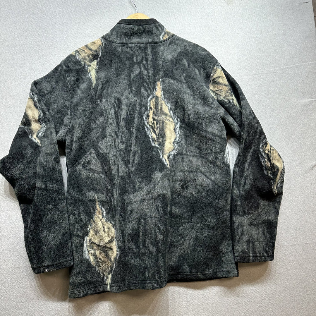 Mossy Oak Black Camo Fleece Jacket Size Medium