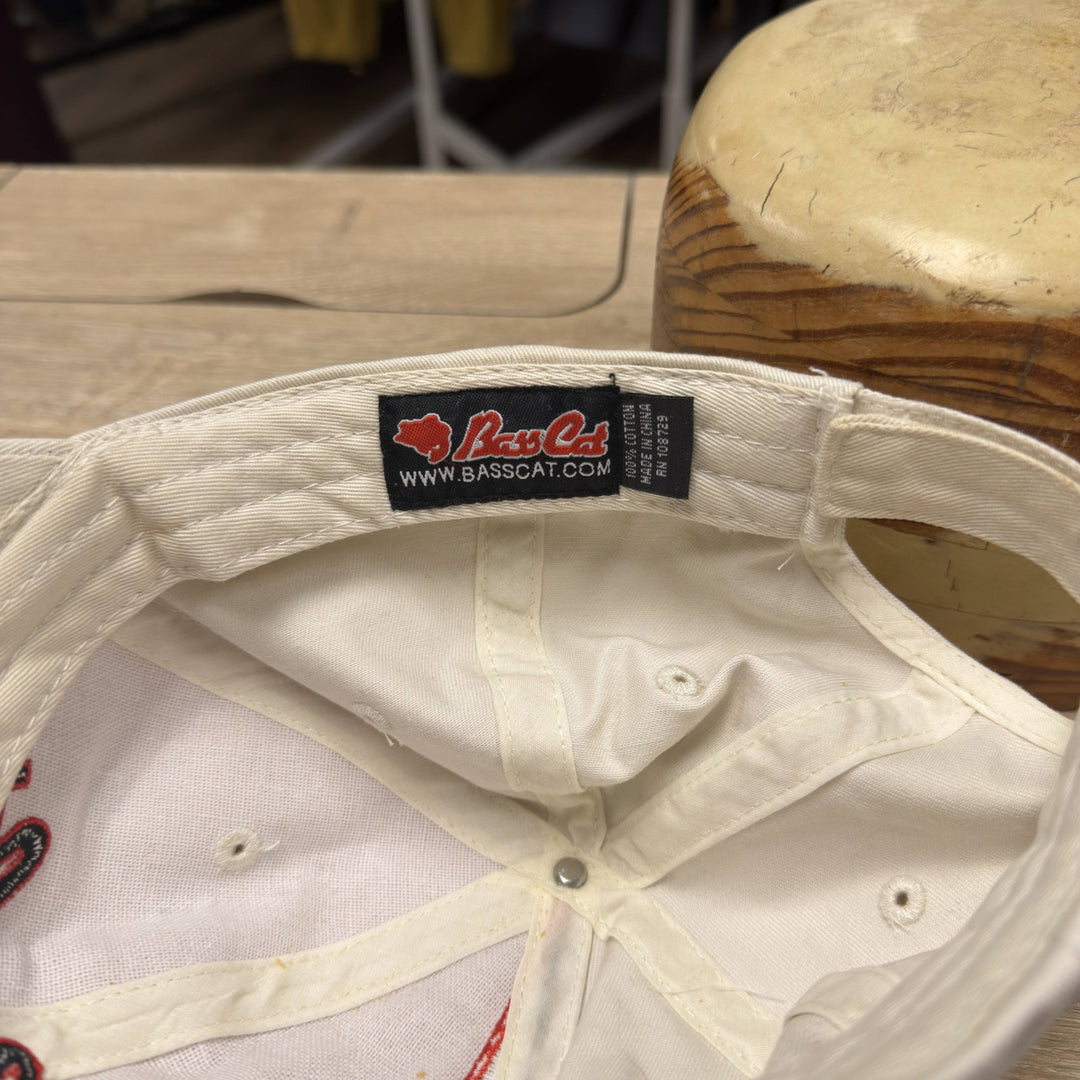 Vintage Y2K Bass Cat Strap Back Hat