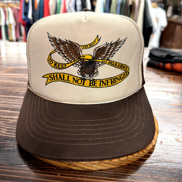 Vintage Right to Bear Arms Snapback Trucker Hat