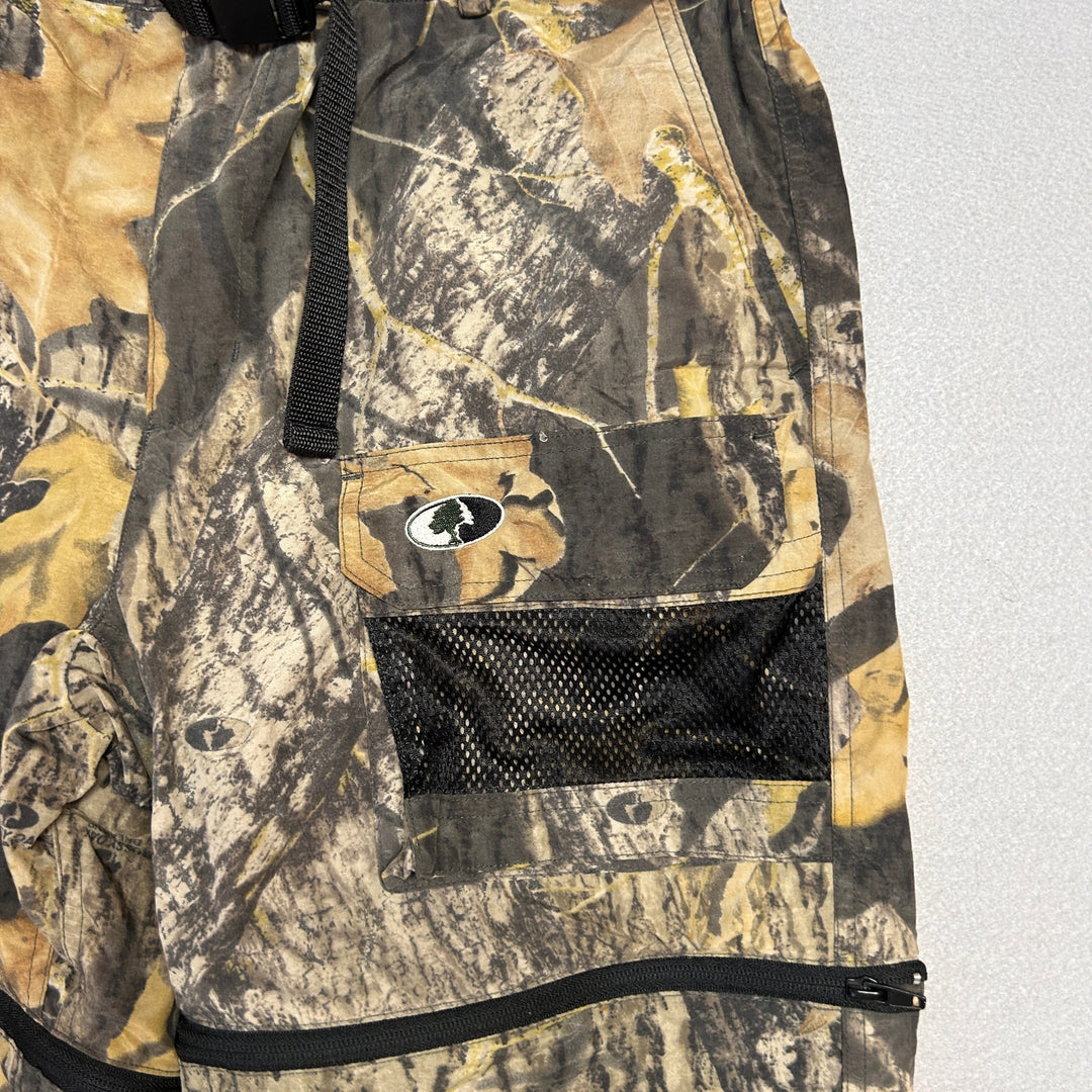 Vintage Mossy Oak Camo Convertible Zip Off Pants Size Medium