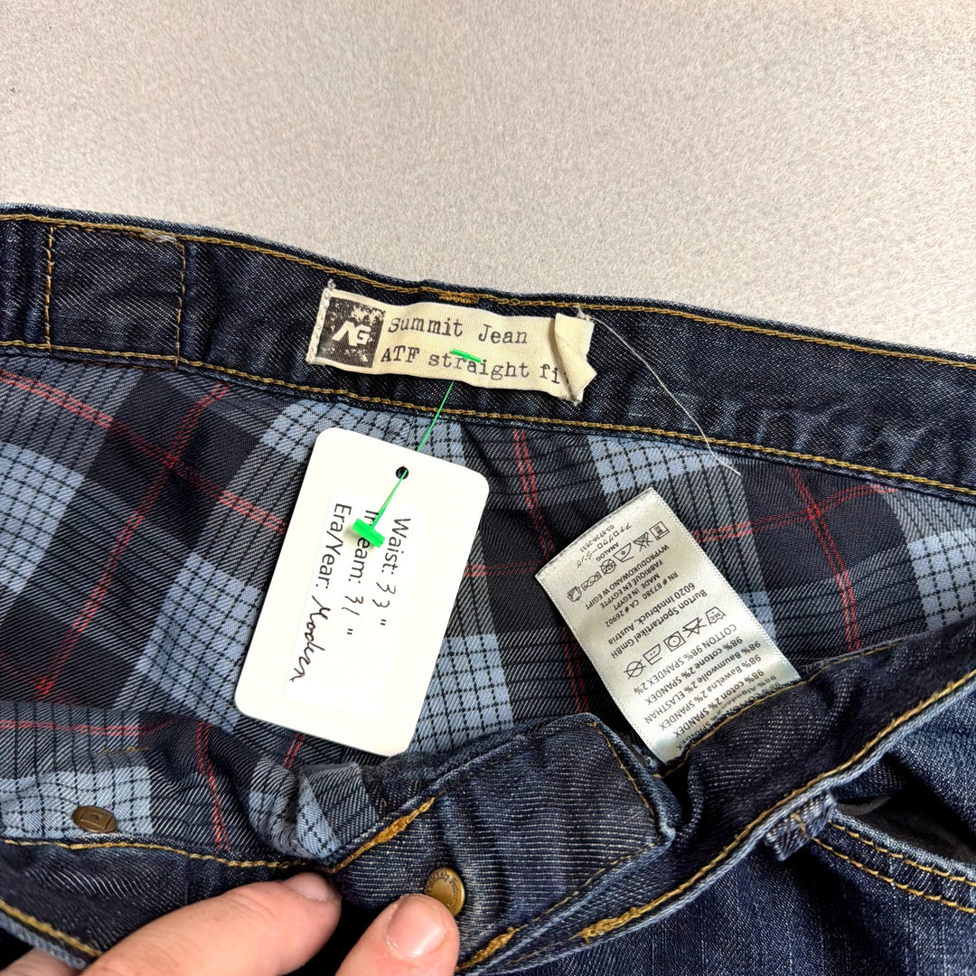 Analog Flannel Lined Paint Splatter Jeans Size 30