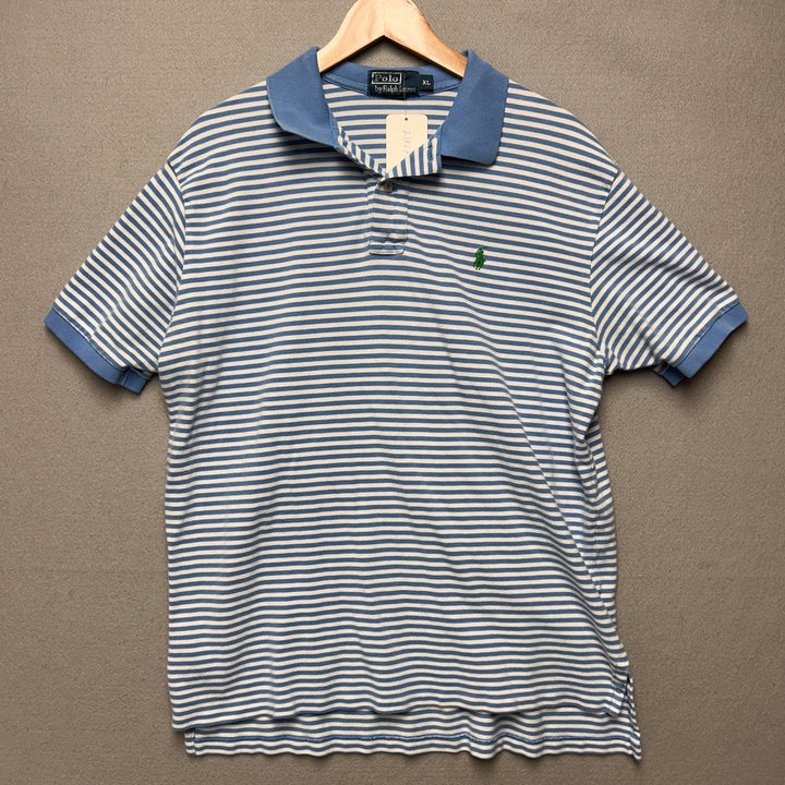Vintage Polo Ralph Lauren Blue and White Shirt size XL