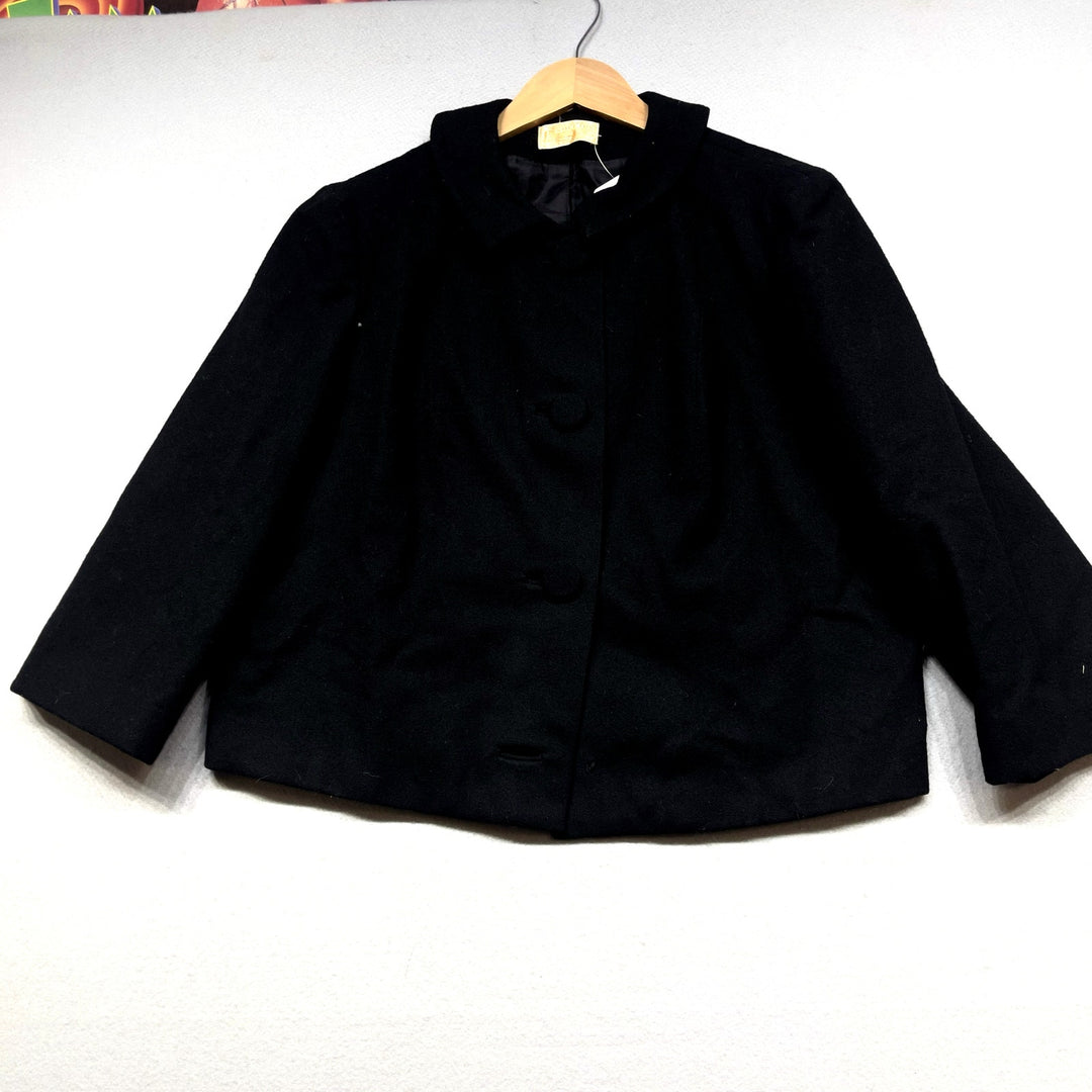 Vintage Pendleton Wool Black Mod Style Jacket Size Large