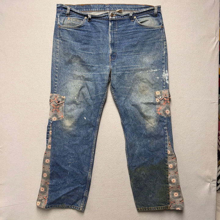 Vintage Levi's Custom Flared 505 Western Jeans Size 42x30