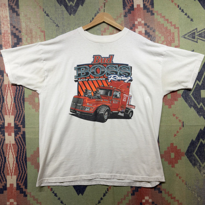 Bud Boss Tour Vintage Truck Racing T Shirt Size XXL 90s