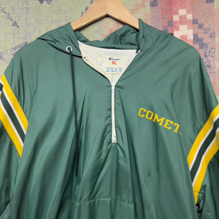 Champion Vintage Half  Zip Comets Windbreaker Jacket XL 80s