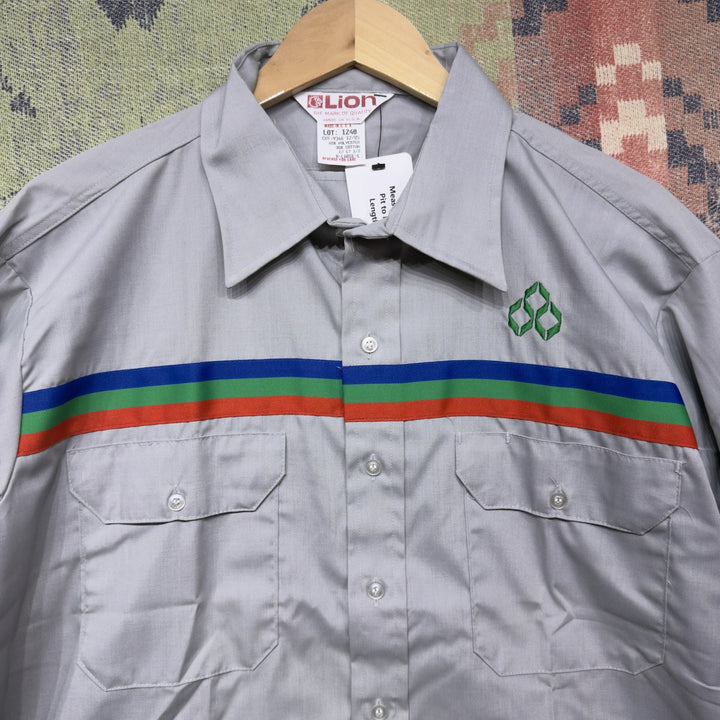 Diamond Shamrock Gas Vintage Button Down Shirt XL 80s Petroliana