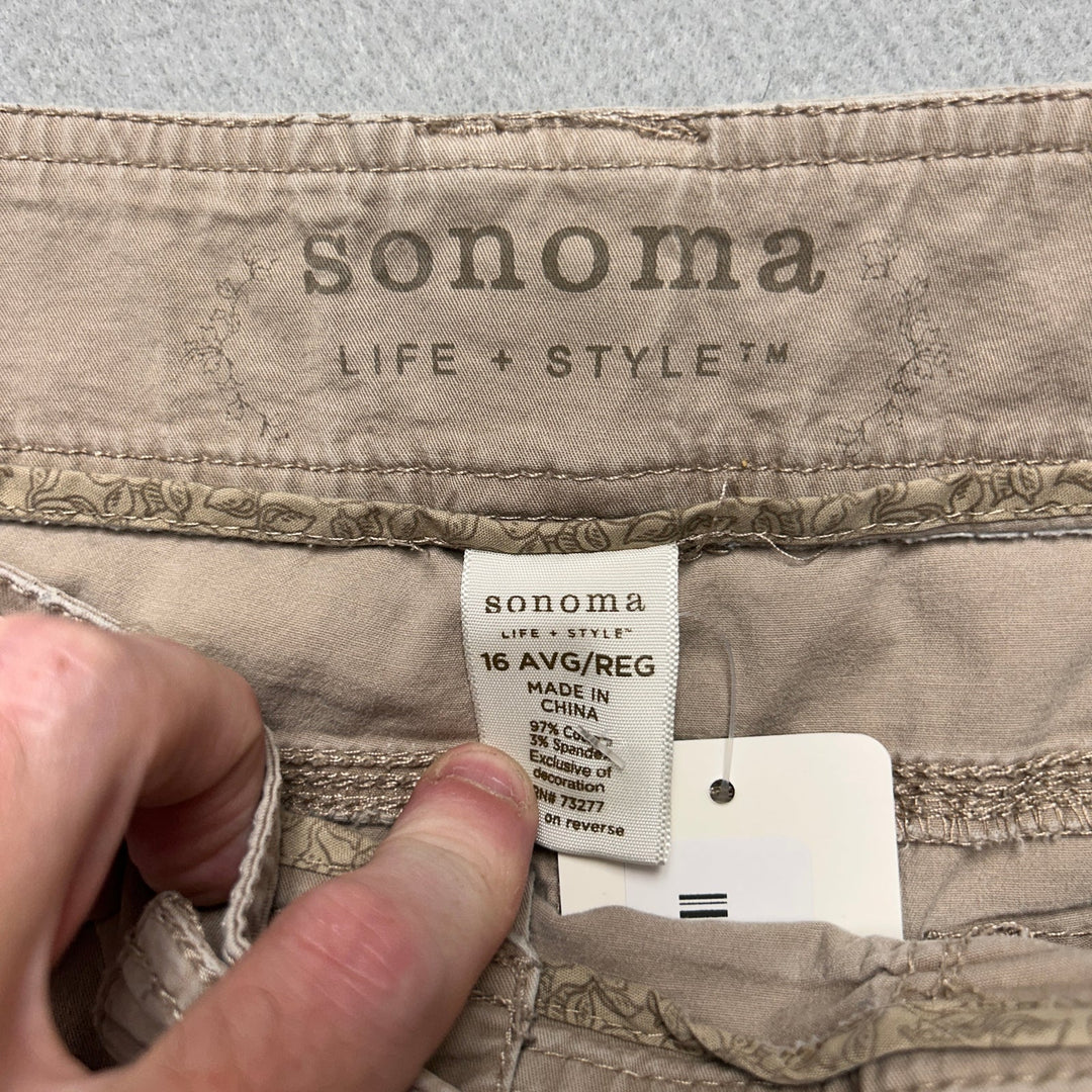 Women's Sonoma Life + Style Tan Carge Pants Size 16 (38x30)