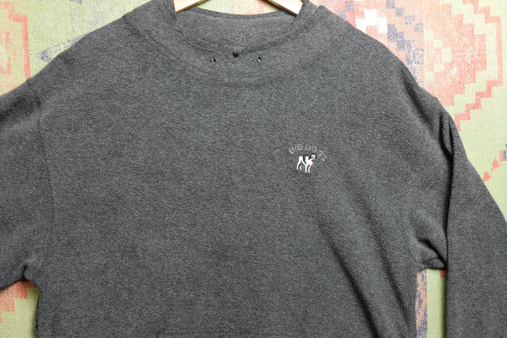 Big Dogs Vintage Embroidered Fleece Sweatshirt 90s Medium