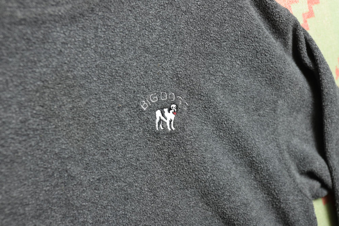 Big Dogs Vintage Embroidered Fleece Sweatshirt 90s Medium