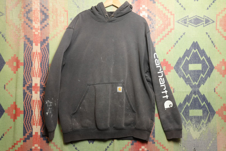 Carhartt Faded Black Hoodie Size XL