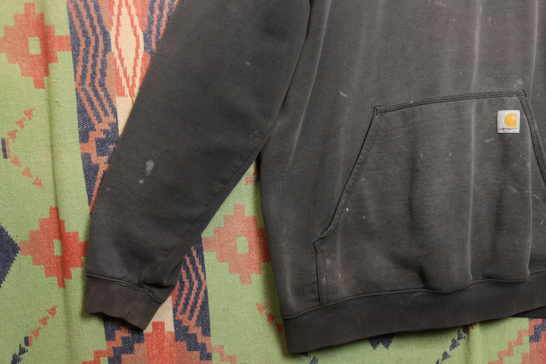 Carhartt Faded Black Hoodie Size XL