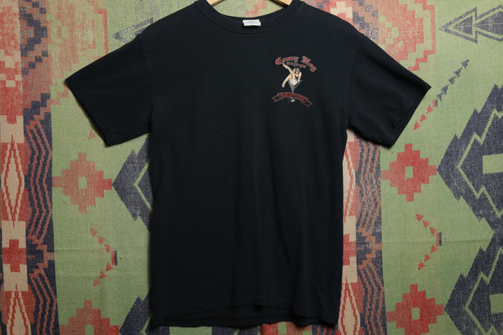 Crazy Hog Clothing Company Vintage Biker Girl T Shirt Small Y2K 2000s