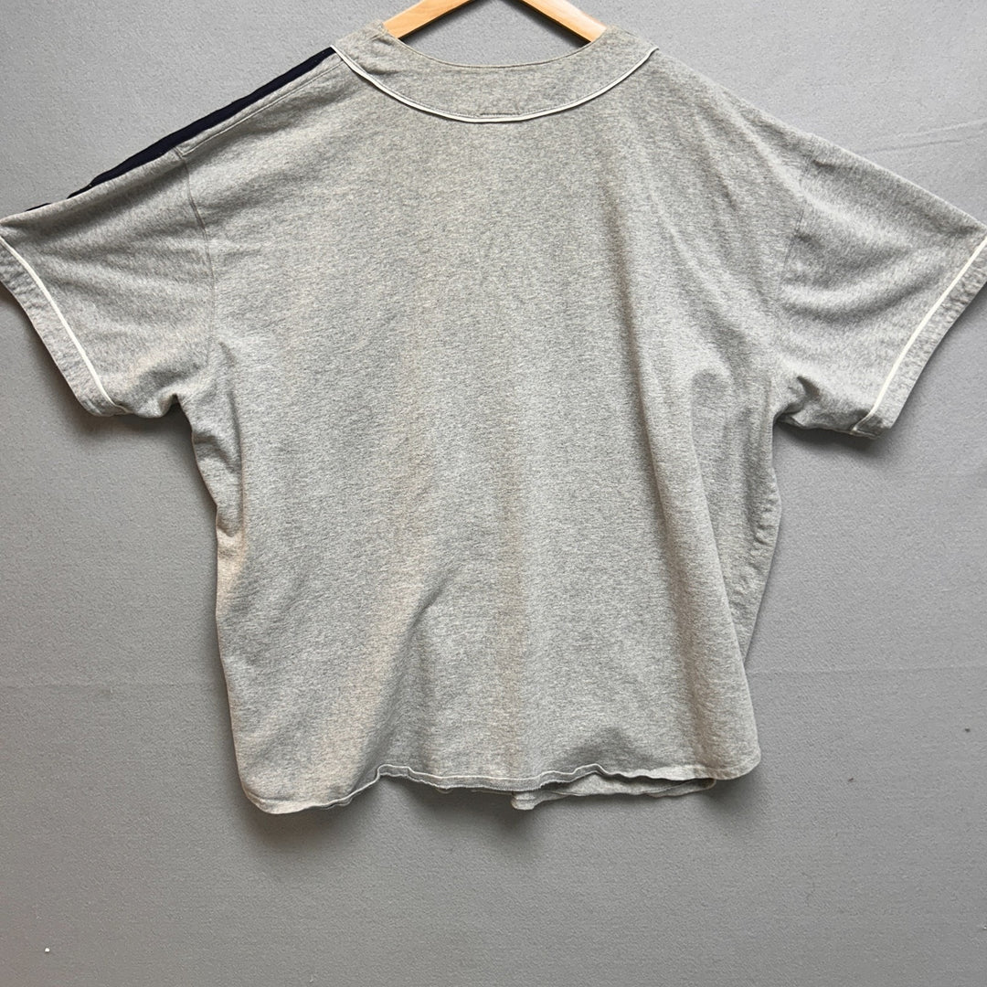 Vintage Disney Store Eeyore Baseball Jersey Shirt Gray Blue Size 2XL Winnie Pooh