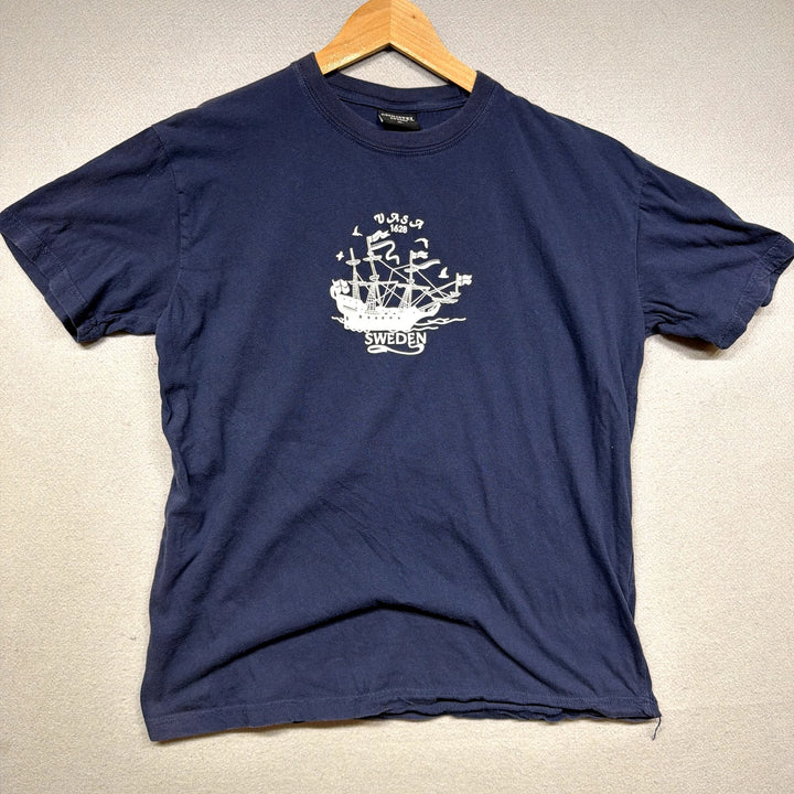 Vintage Sweden Ship T Shirt Size XL