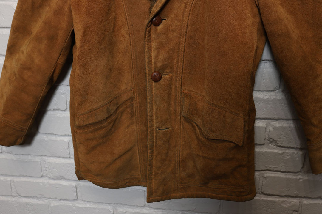 70s sears leather shop jacket size small