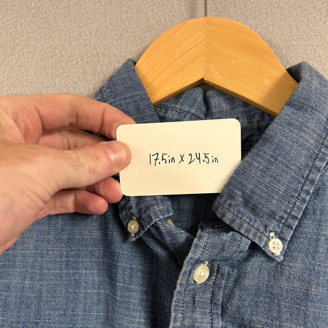 Polo Ralph Lauren Chambray Denim Kids Button Down Shirt Size Large