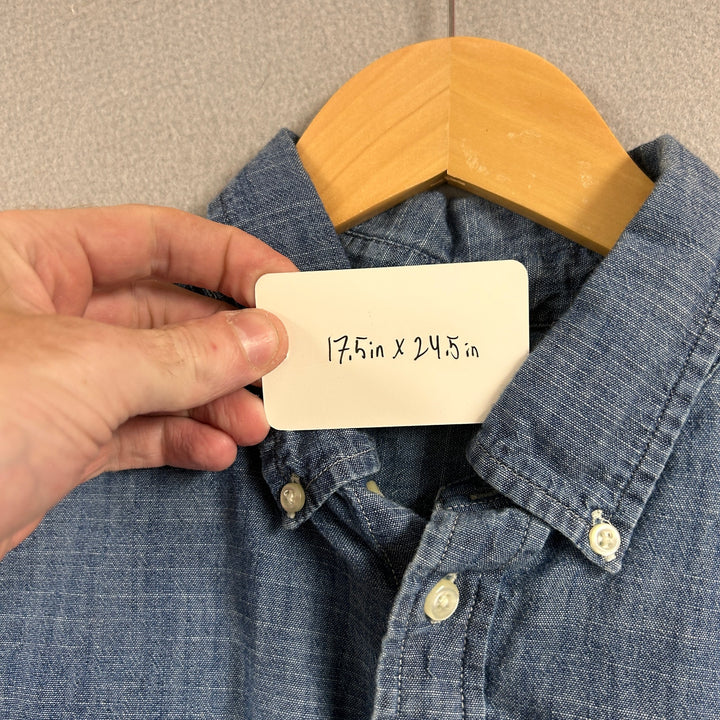 Polo Ralph Lauren Chambray Denim Kids Button Down Shirt Size Large