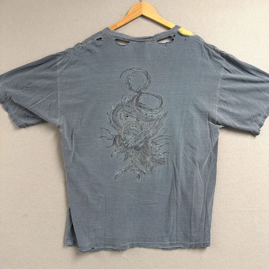 Vintage Top Heavy Dragon Thrashed Distressed Shirt size XL
