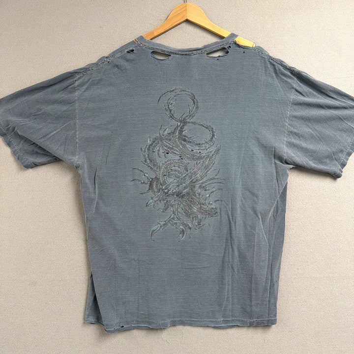 Vintage Top Heavy Dragon Thrashed Distressed Shirt size XL