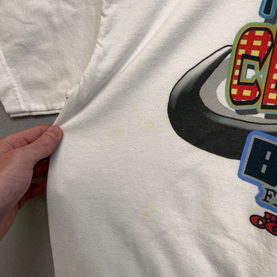 Vintage Rodeo Clowns Bull Fighters White Shirt Size XL