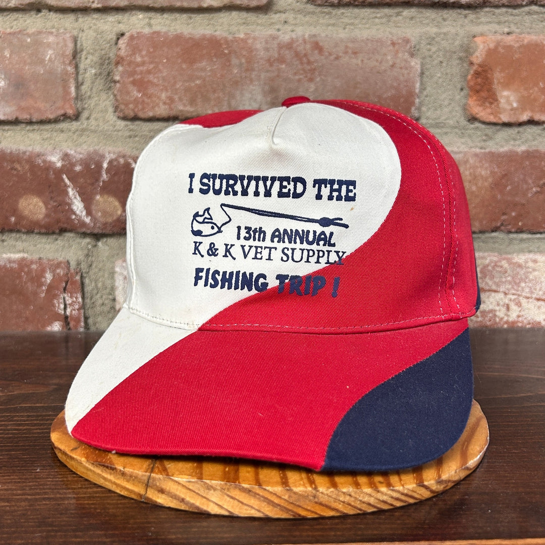Vintage Red White and Blue fishing Trip Hat