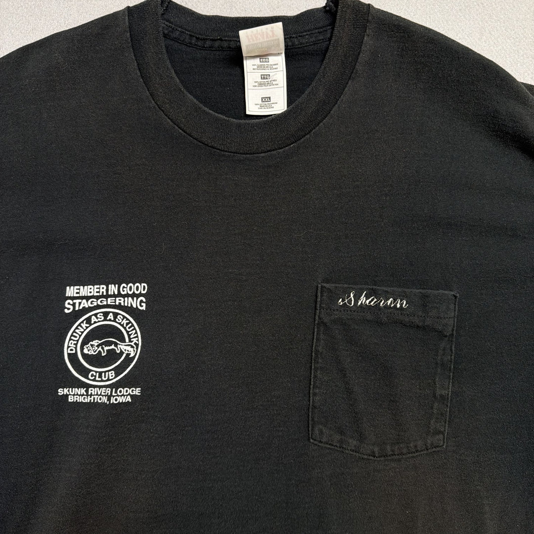 Vintage Drunk as A SkunkClub T Shirt Size XXL