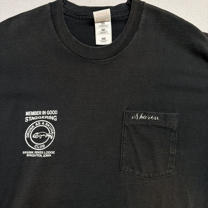 Vintage Drunk as A SkunkClub T Shirt Size XXL