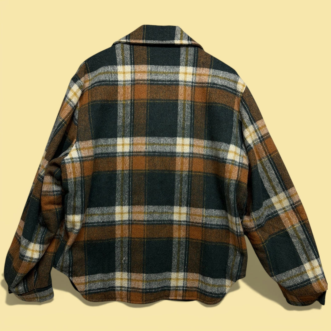 Vintage 70s JCPenney Plaid Shirt Jacket Size Large