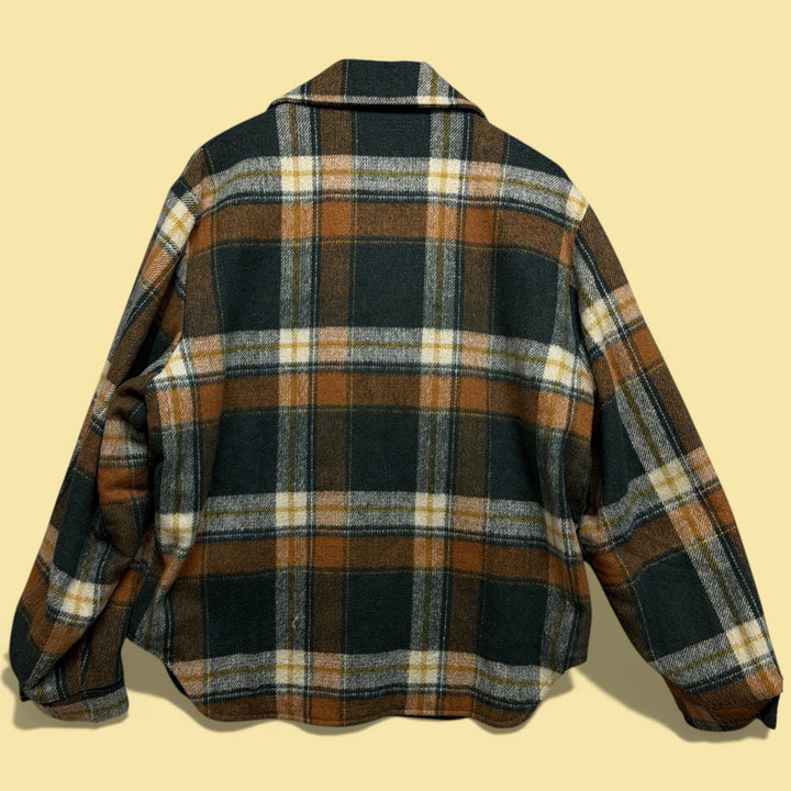 Vintage 70s JCPenney Plaid Shirt Jacket Size Large