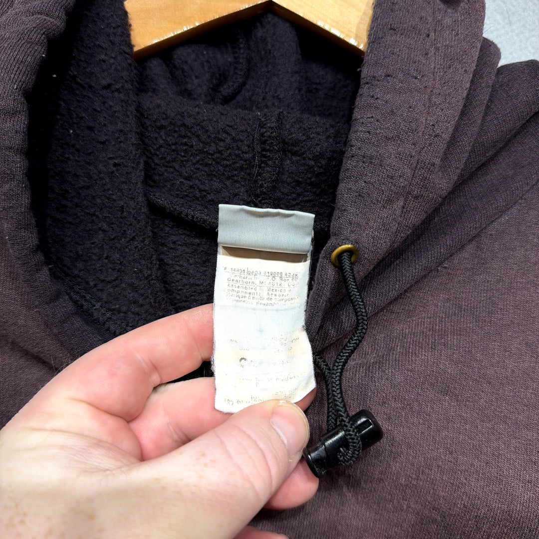 Vintage Carhartt Sun Faded Black Hoodie Size XXXL